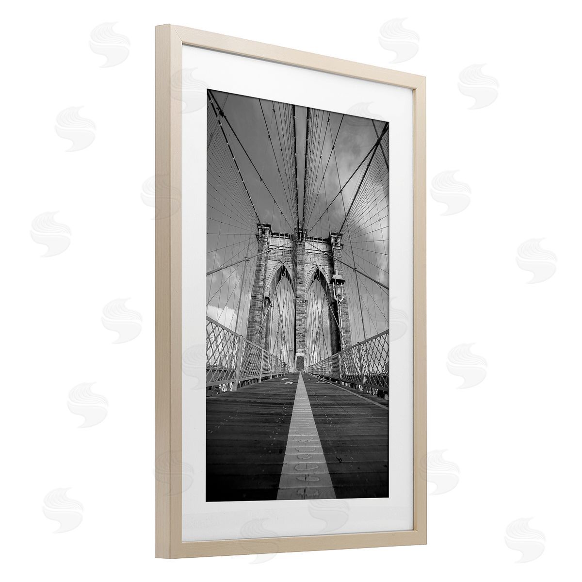 Sophie 6 Intertwining Industrial Bridge Canvas Wall Art Print