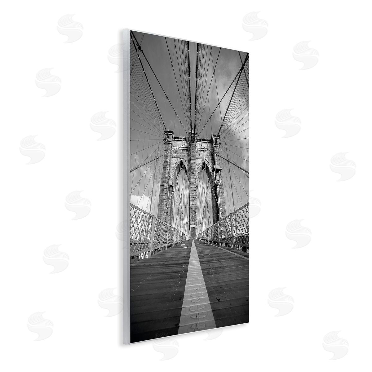 Sophie 6 Intertwining Industrial Bridge Canvas Wall Art Print
