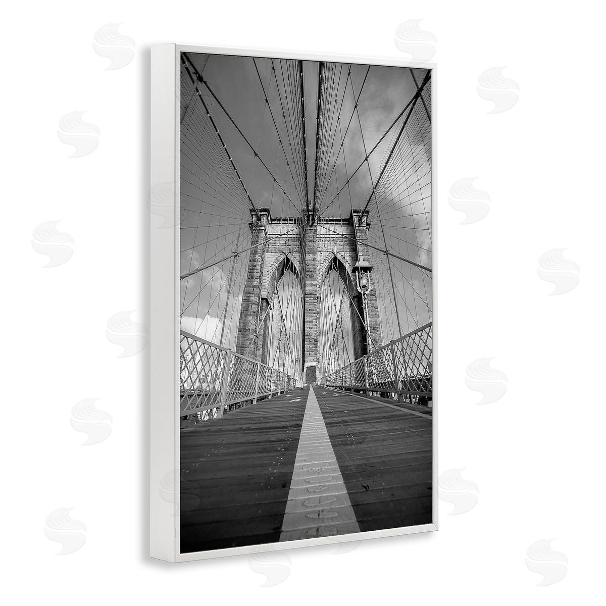 Sophie 6 Intertwining Industrial Bridge Canvas Wall Art Print