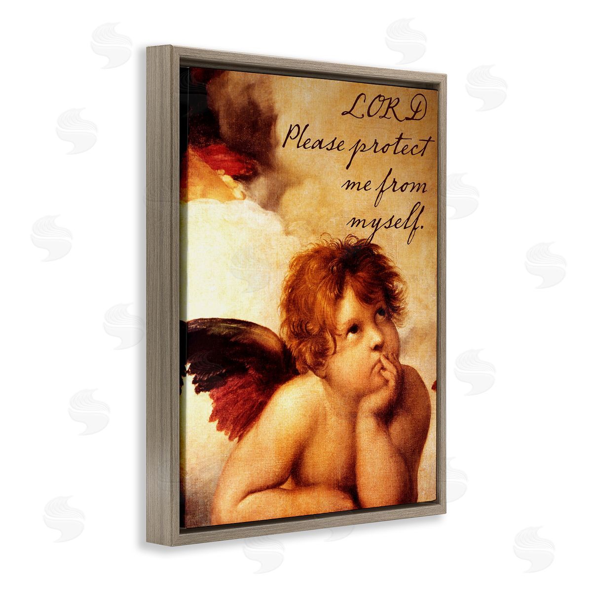 Sophie 6 Lord Protect Me with Cherub Canvas Wall Art Print