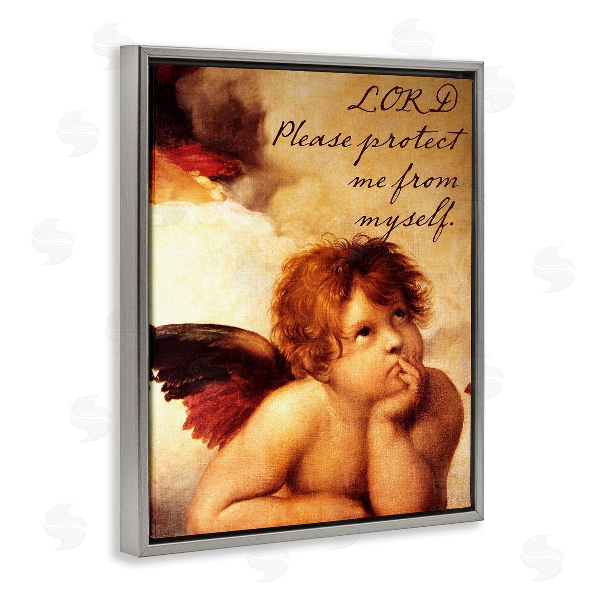Sophie 6 Lord Protect Me with Cherub Canvas Wall Art Print