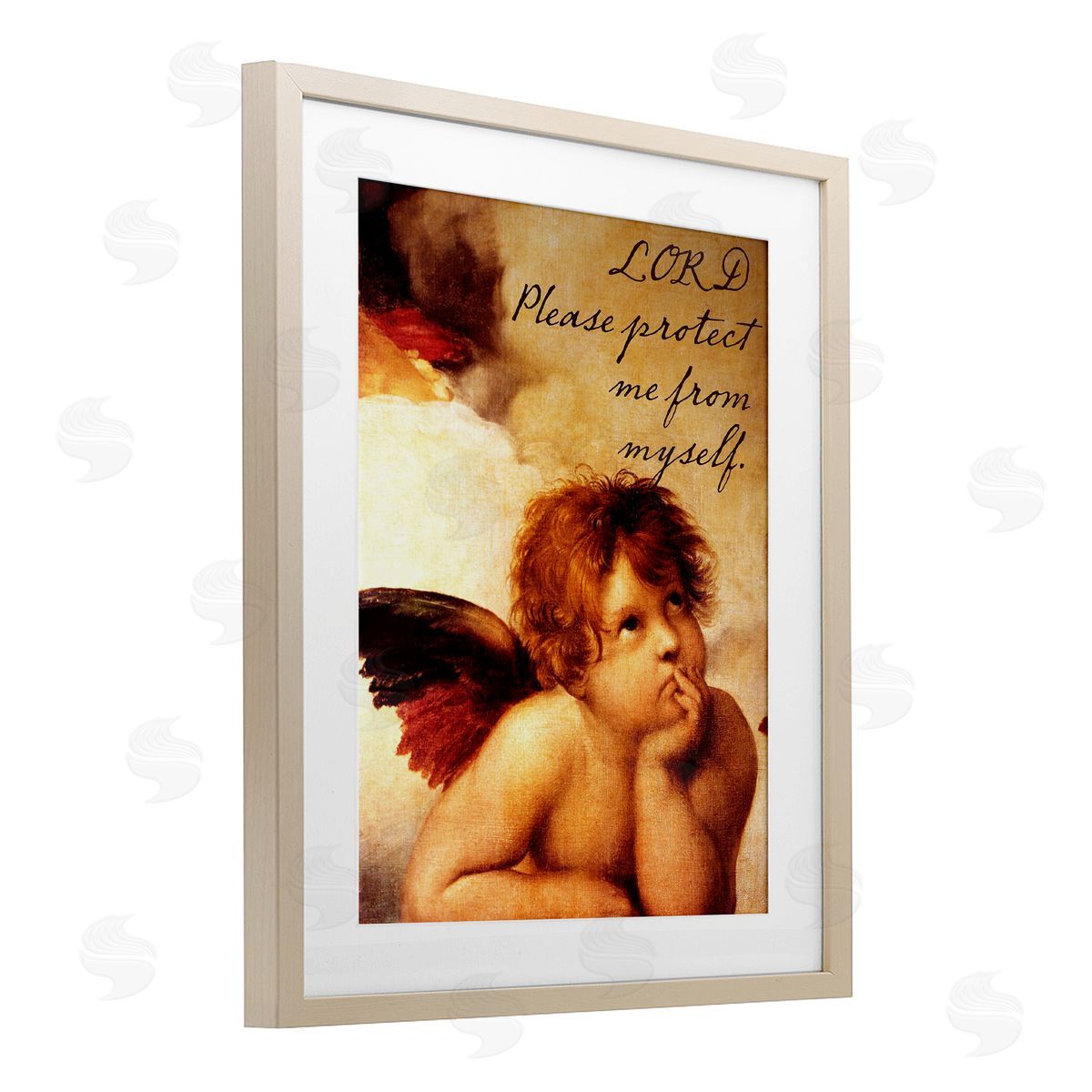 Sophie 6 Lord Protect Me with Cherub Canvas Wall Art Print