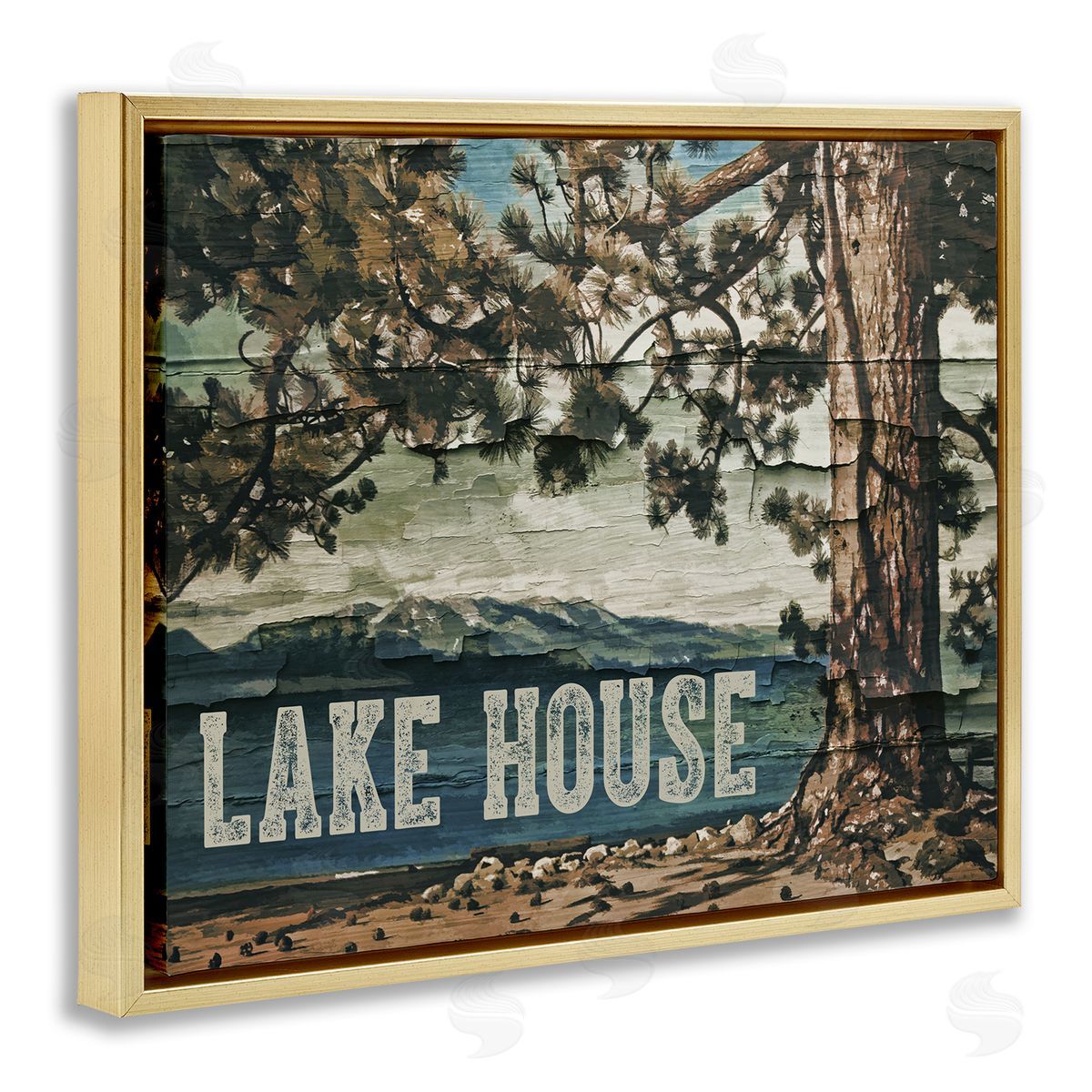 Sophie 6 Rustic Lake House View Canvas Wall Art Print