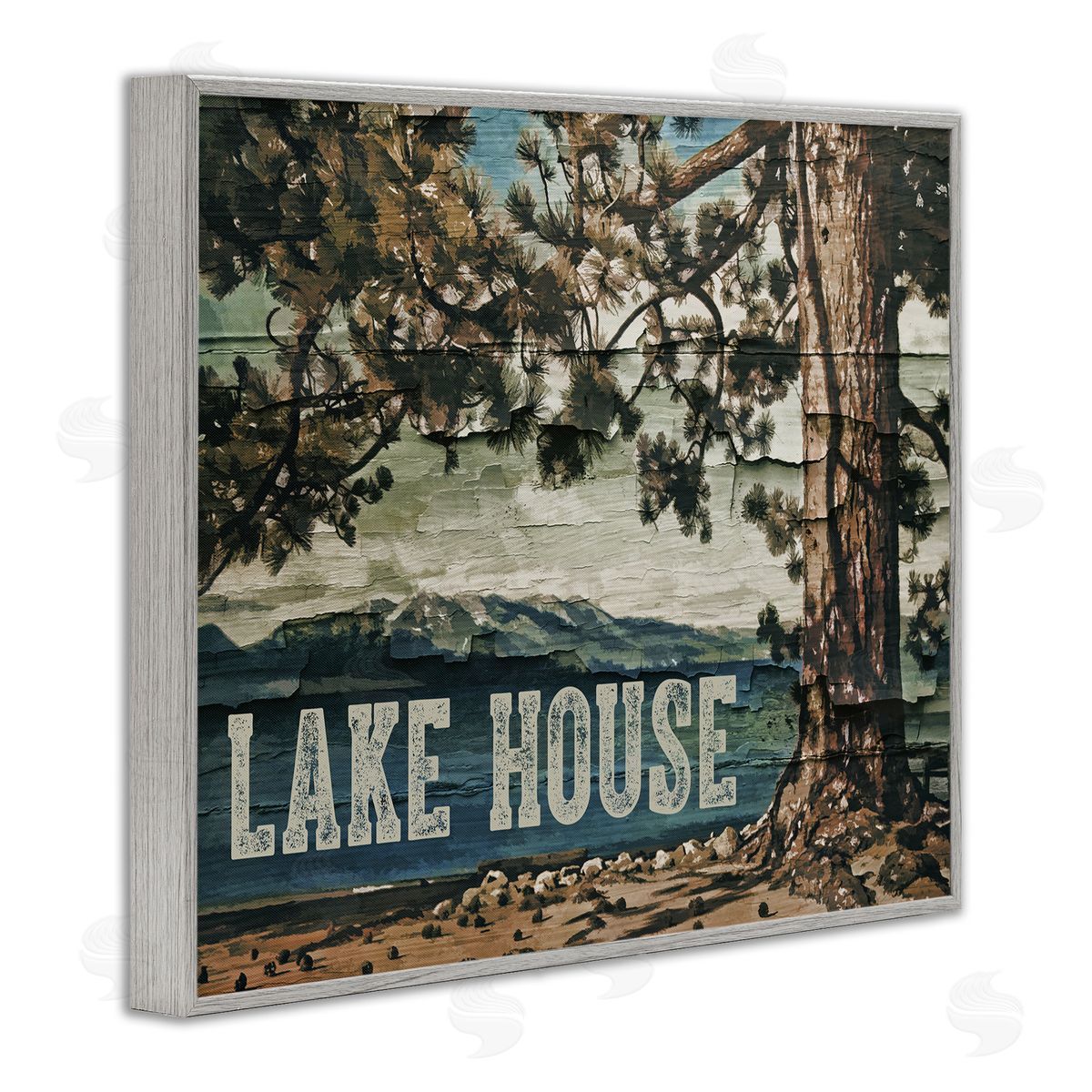 Sophie 6 Rustic Lake House View Canvas Wall Art Print