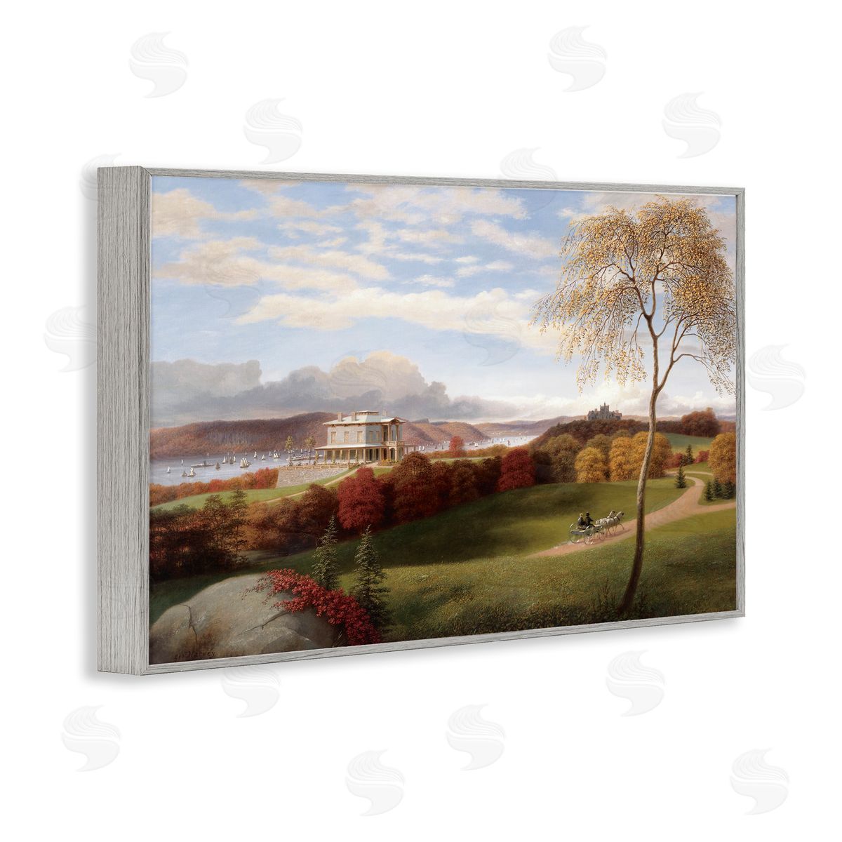 Marcus Jules Folk Painting Landscape Canvas Wall Art Print