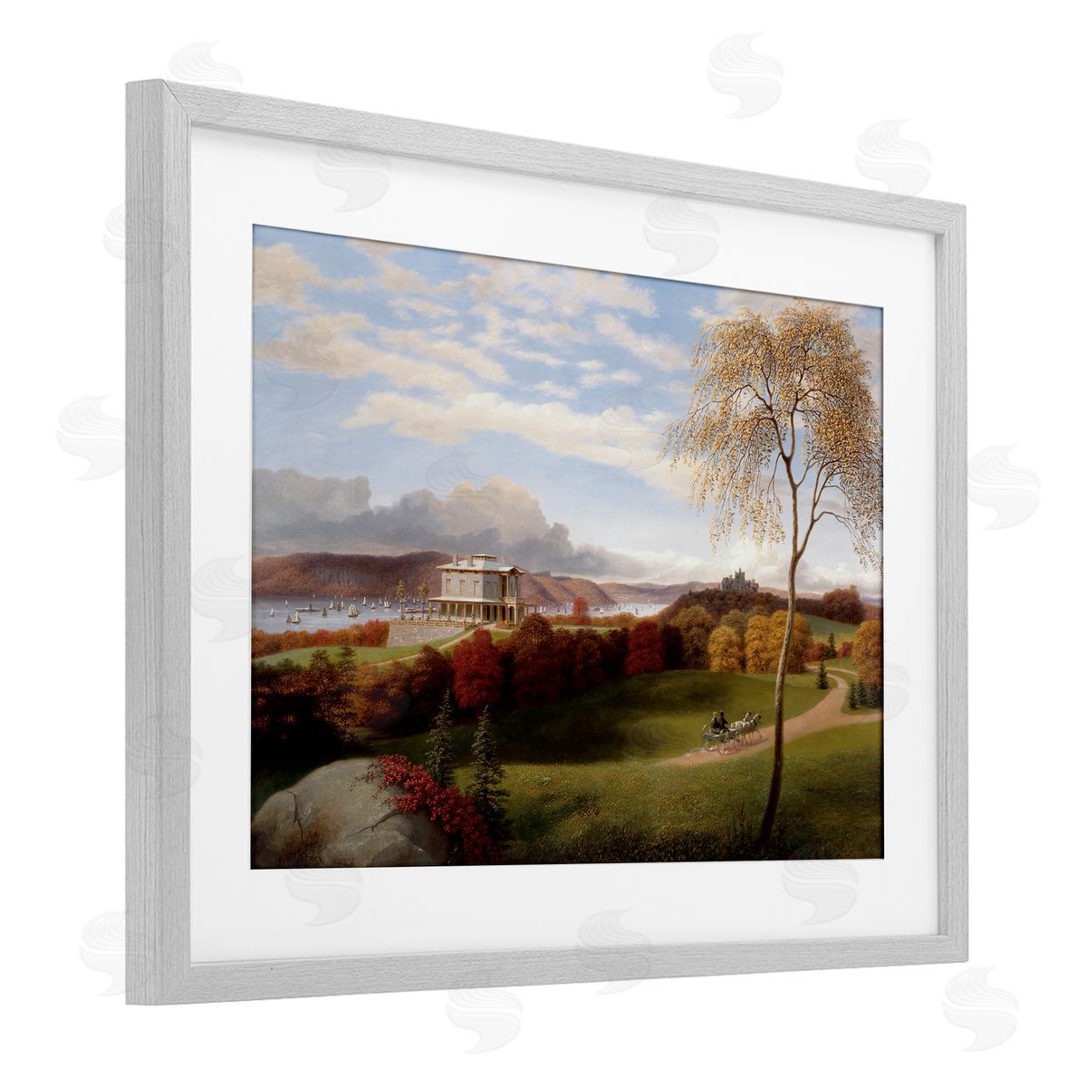 Marcus Jules Folk Painting Landscape Canvas Wall Art Print