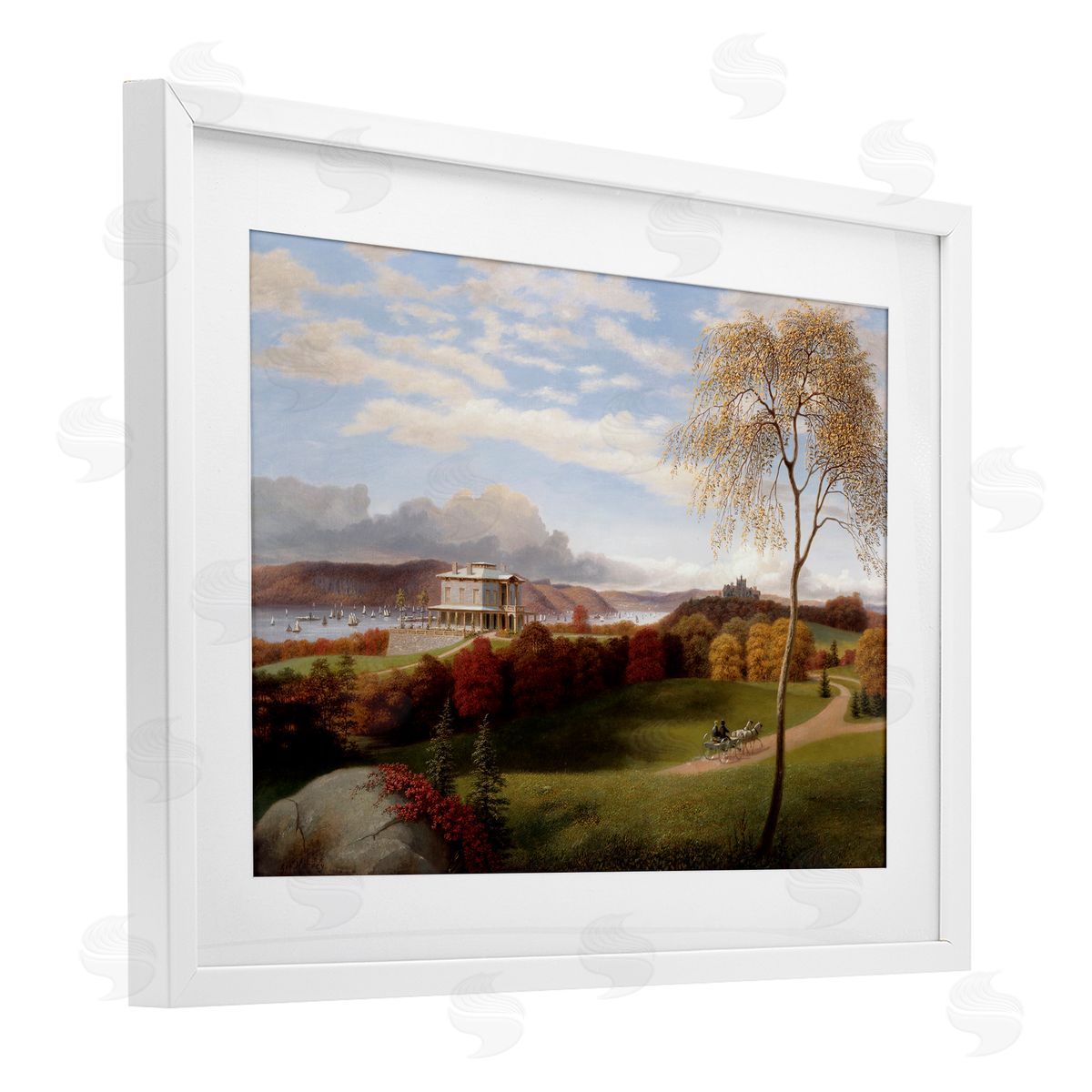 Marcus Jules Folk Painting Landscape Canvas Wall Art Print