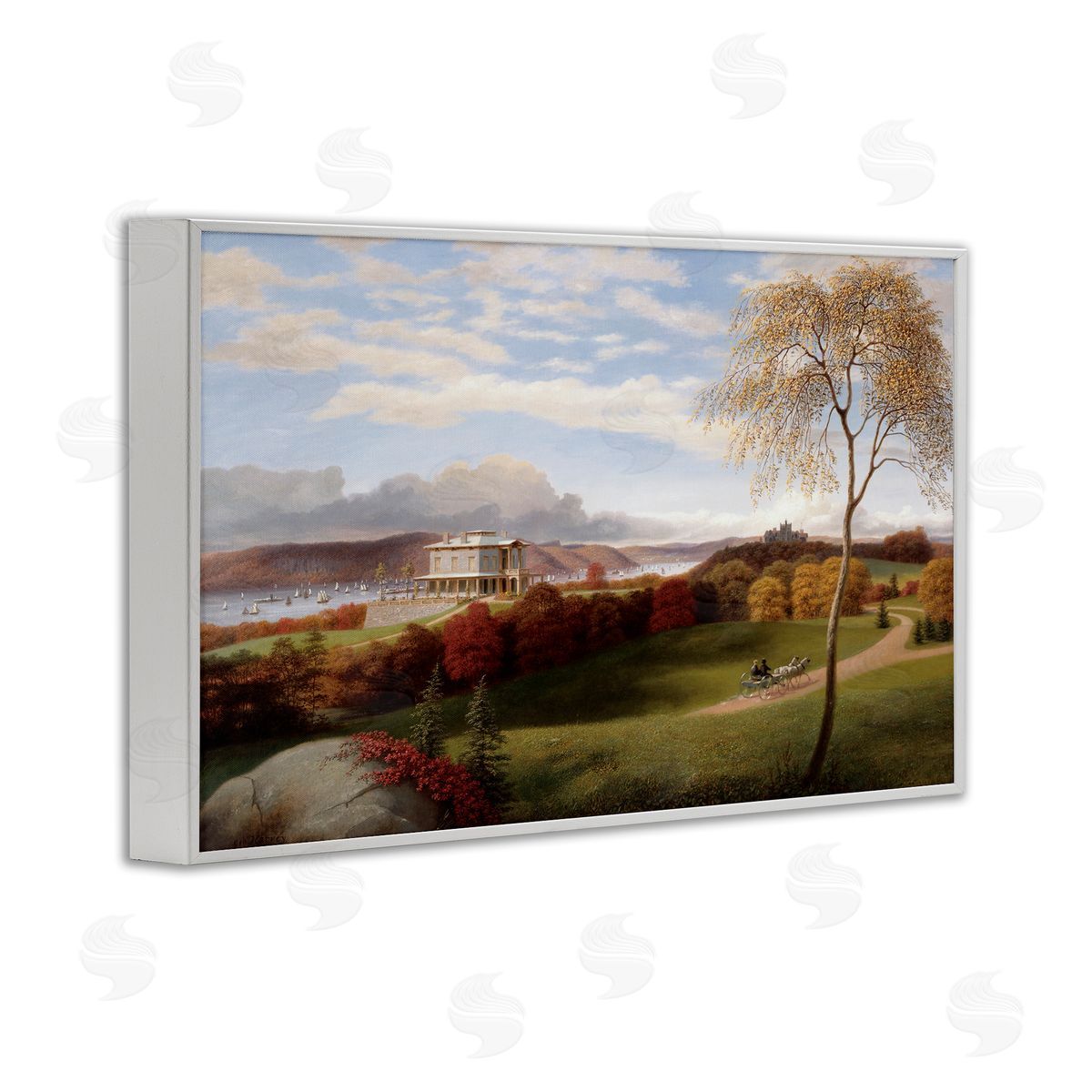 Marcus Jules Folk Painting Landscape Canvas Wall Art Print
