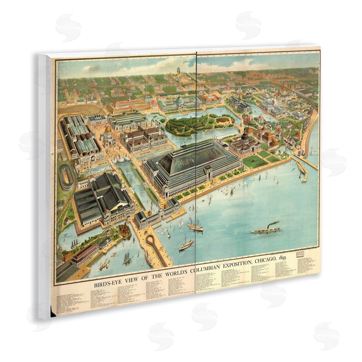 Marcus Jules Vintage Exposition Map Canvas Wall Art Print