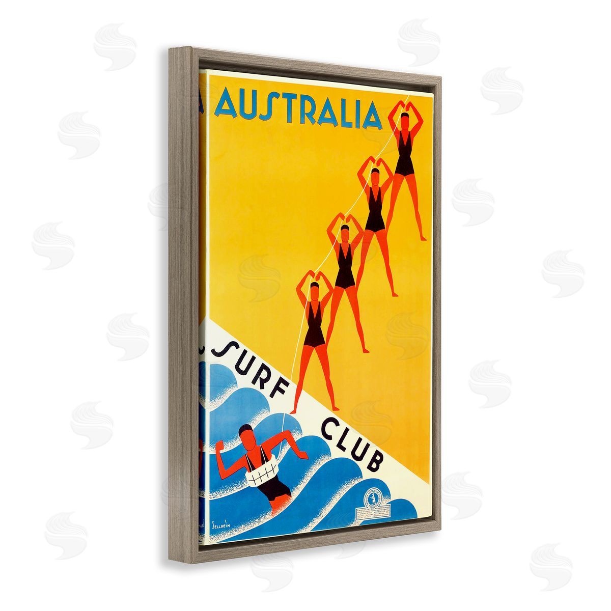 Marcus Jules Australia Surf Club Canvas Wall Art Print