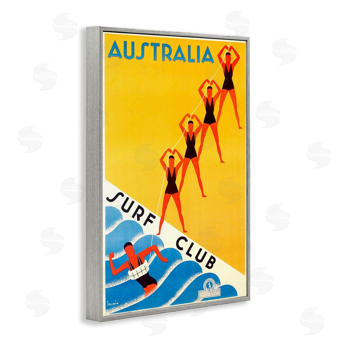 Marcus Jules Australia Surf Club Canvas Wall Art Print