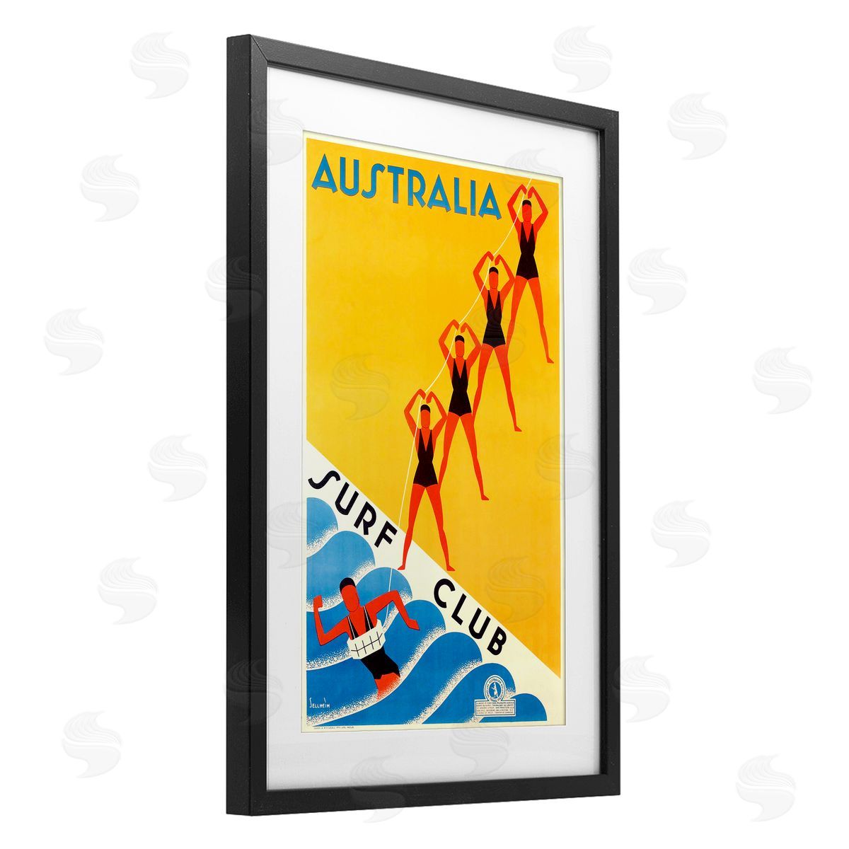 Marcus Jules Australia Surf Club Canvas Wall Art Print