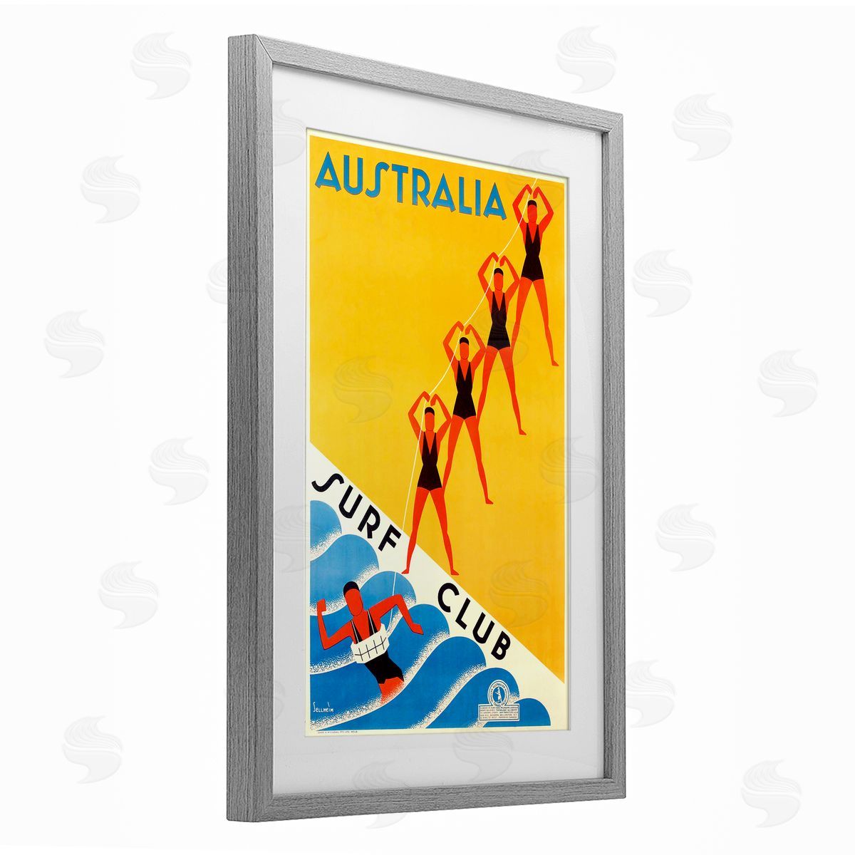 Marcus Jules Australia Surf Club Canvas Wall Art Print