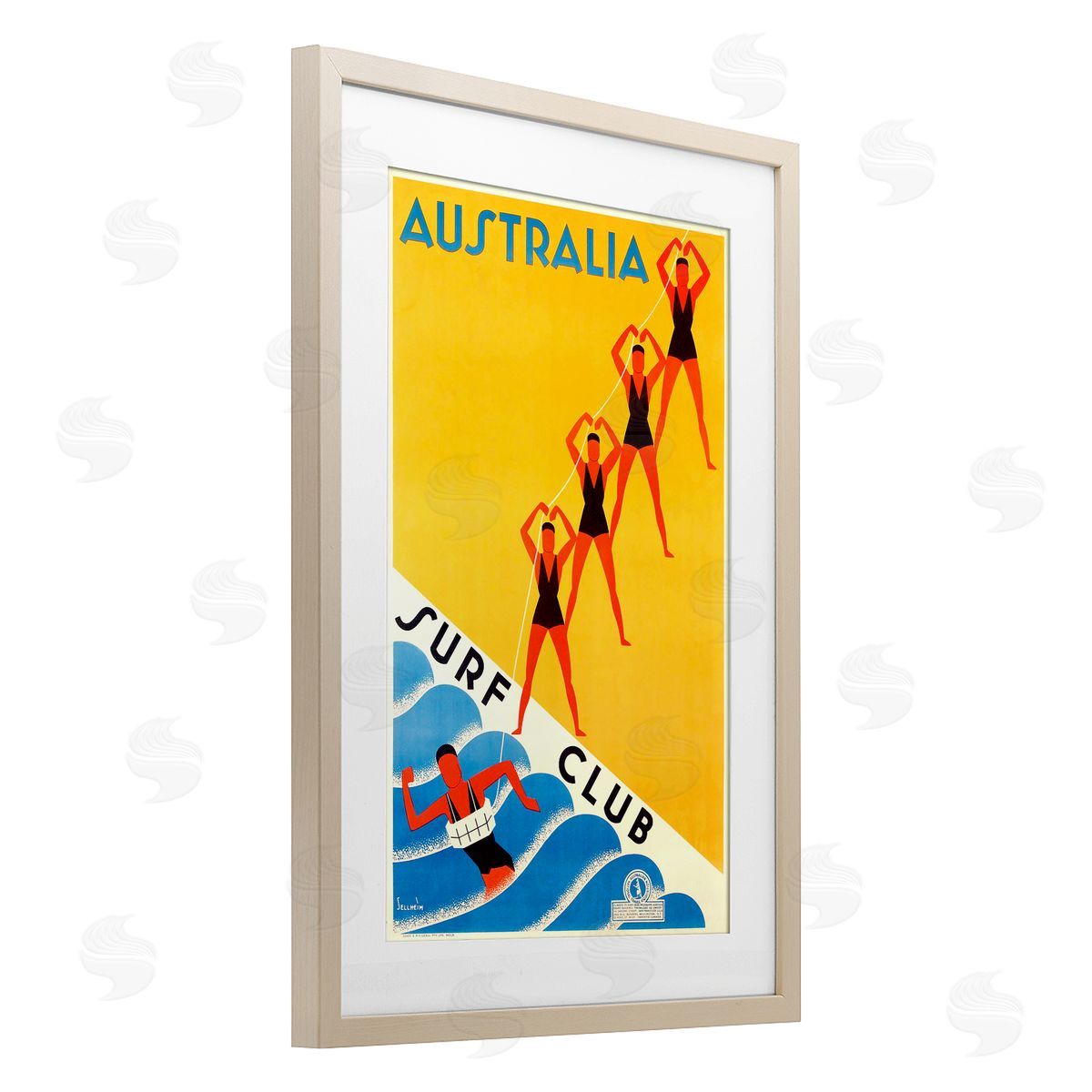 Marcus Jules Australia Surf Club Canvas Wall Art Print