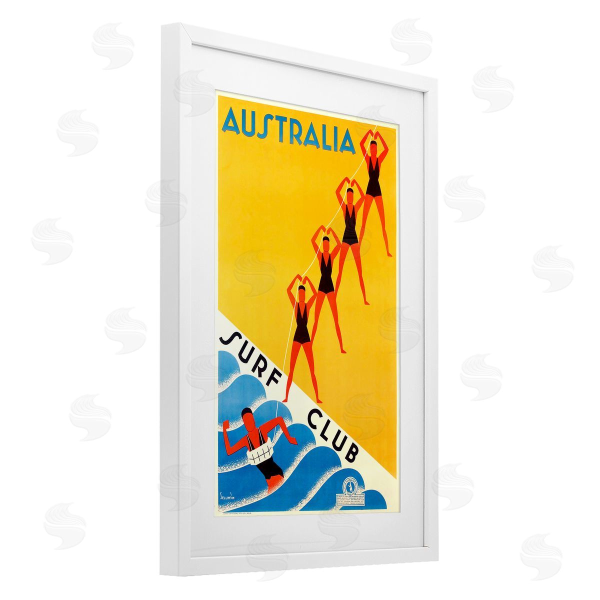 Marcus Jules Australia Surf Club Canvas Wall Art Print