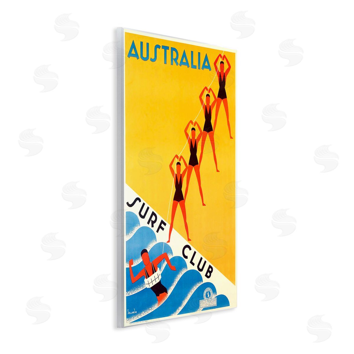Marcus Jules Australia Surf Club Canvas Wall Art Print