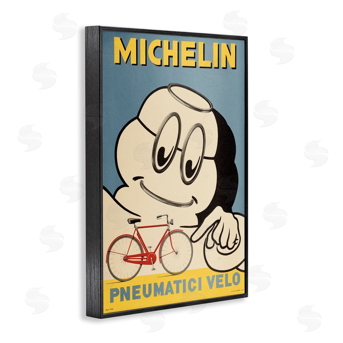 Marcus Jules Iconic Retro Tire Ad Canvas Wall Art Print