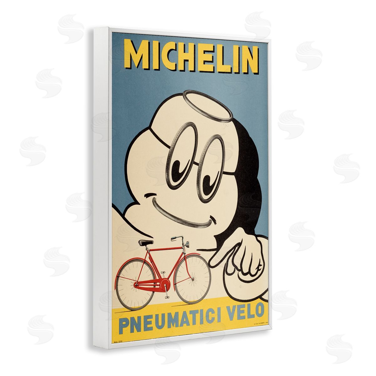 Marcus Jules Iconic Retro Tire Ad Canvas Wall Art Print