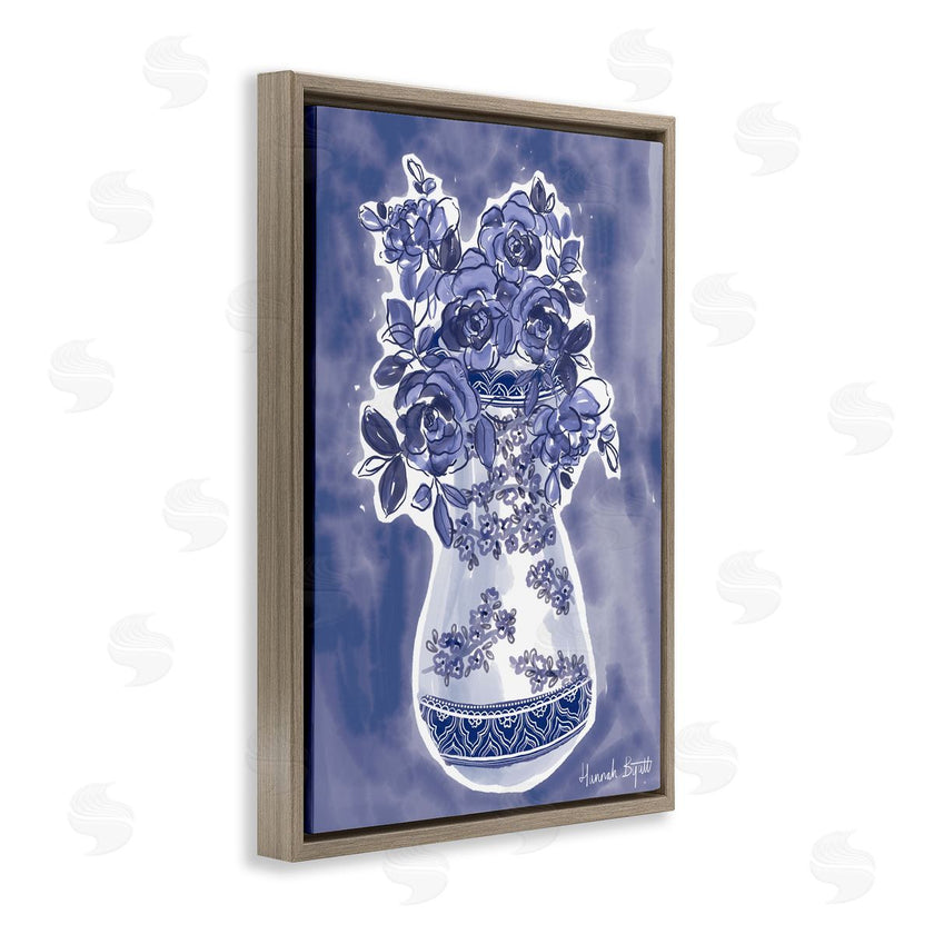 Hannah Byatt | Chinoiserie Vase on Blue
