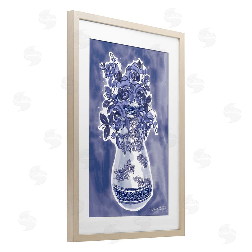 Hannah Byatt | Chinoiserie Vase on Blue