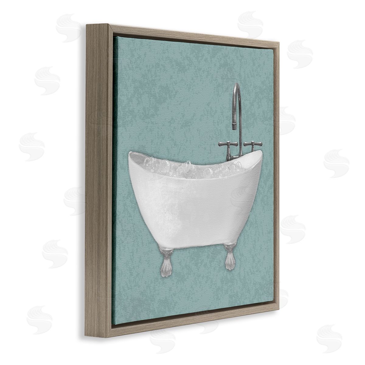 Matthew Piotrowicz Simple Bubble Bath over Blue Canvas Wall Art Print