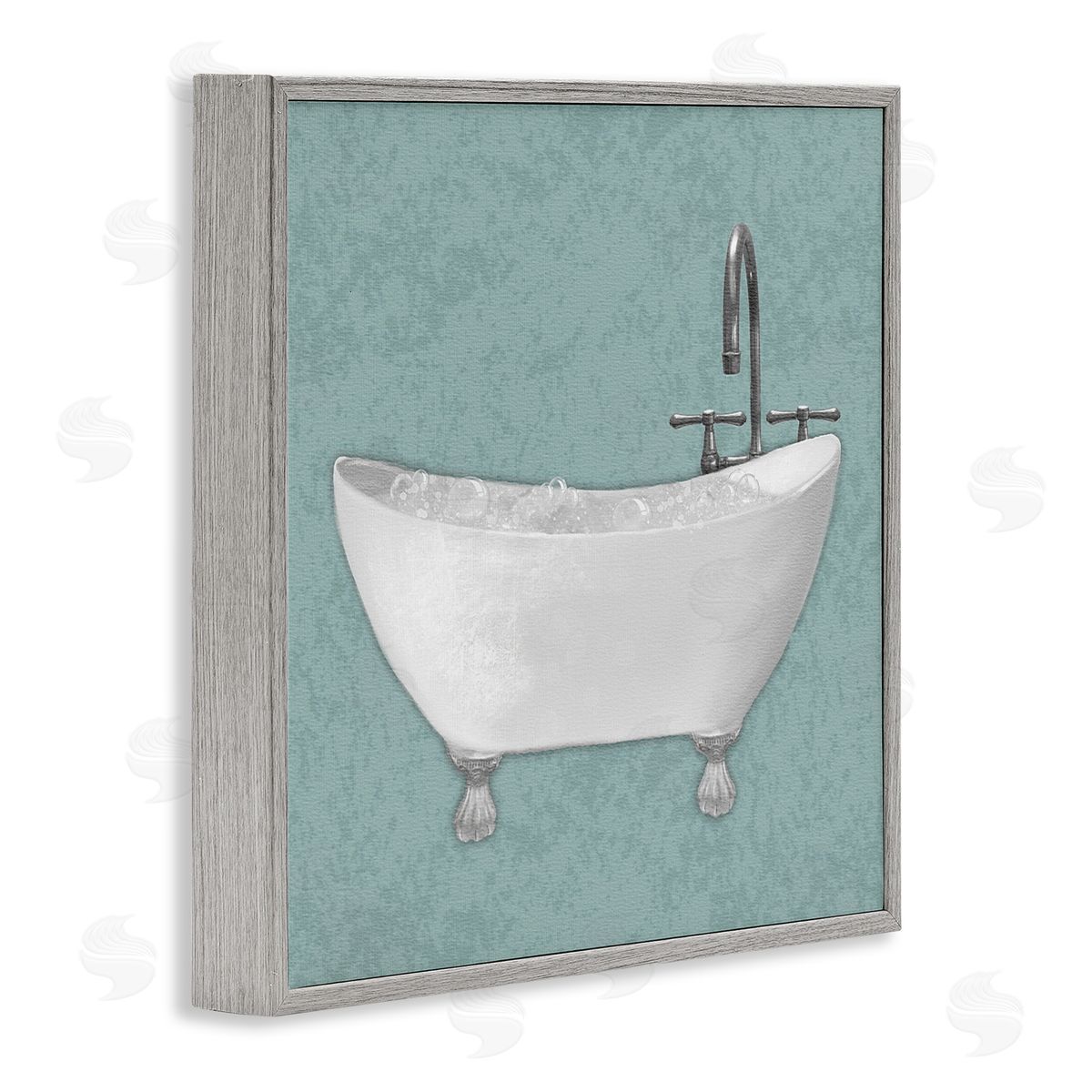 Matthew Piotrowicz Simple Bubble Bath over Blue Canvas Wall Art Print