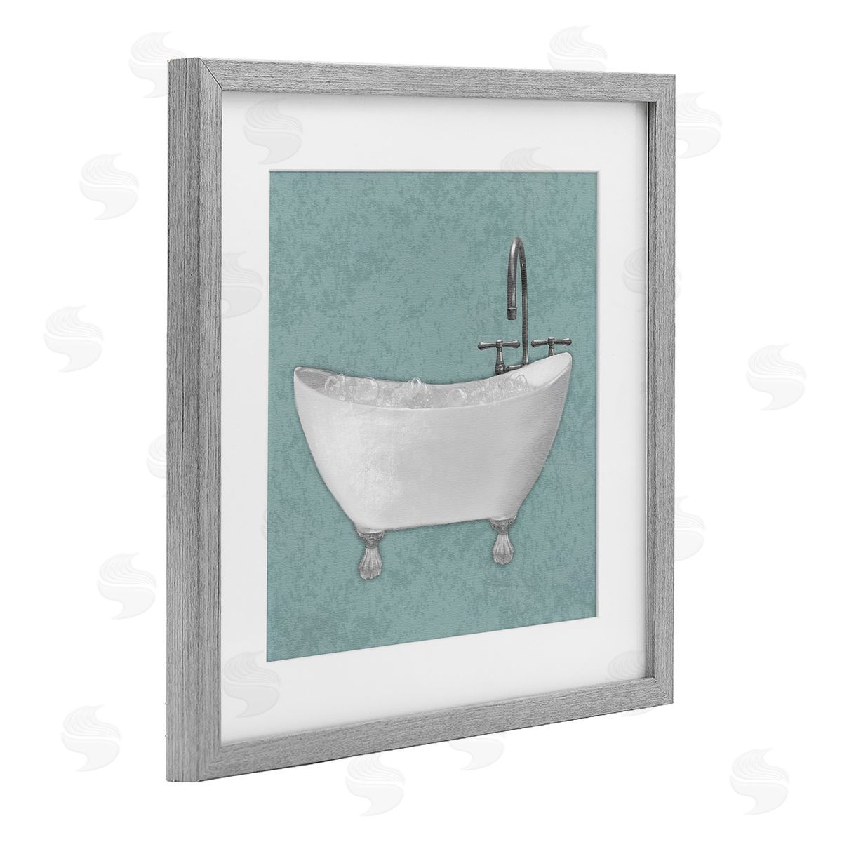 Matthew Piotrowicz Simple Bubble Bath over Blue Canvas Wall Art Print