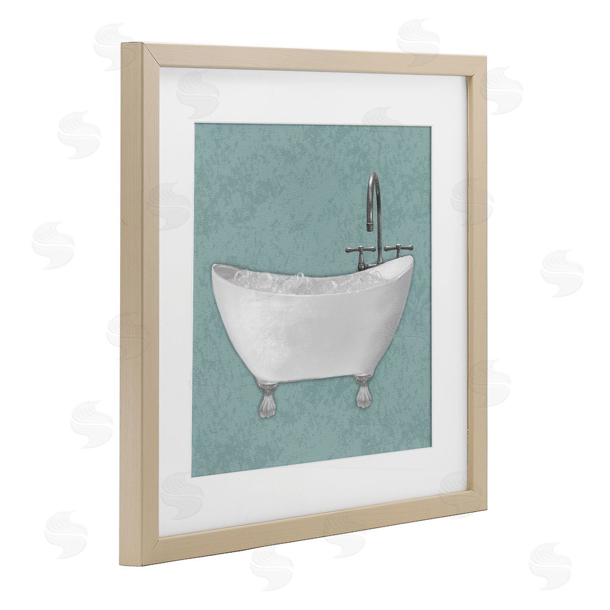 Matthew Piotrowicz Simple Bubble Bath over Blue Canvas Wall Art Print