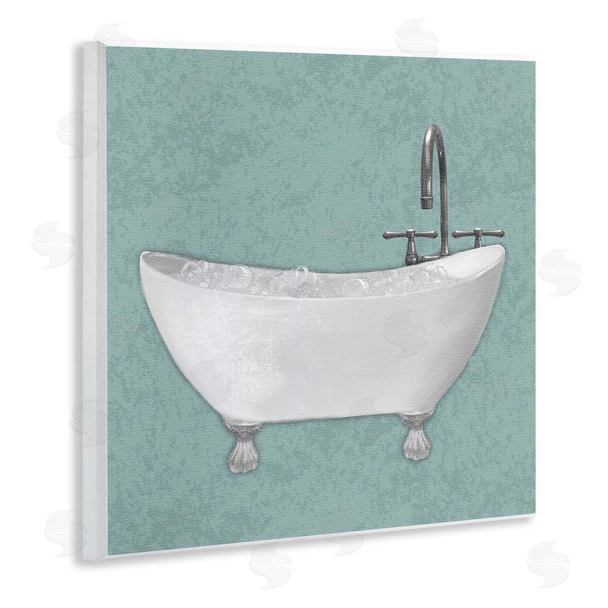 Matthew Piotrowicz Simple Bubble Bath over Blue Canvas Wall Art Print