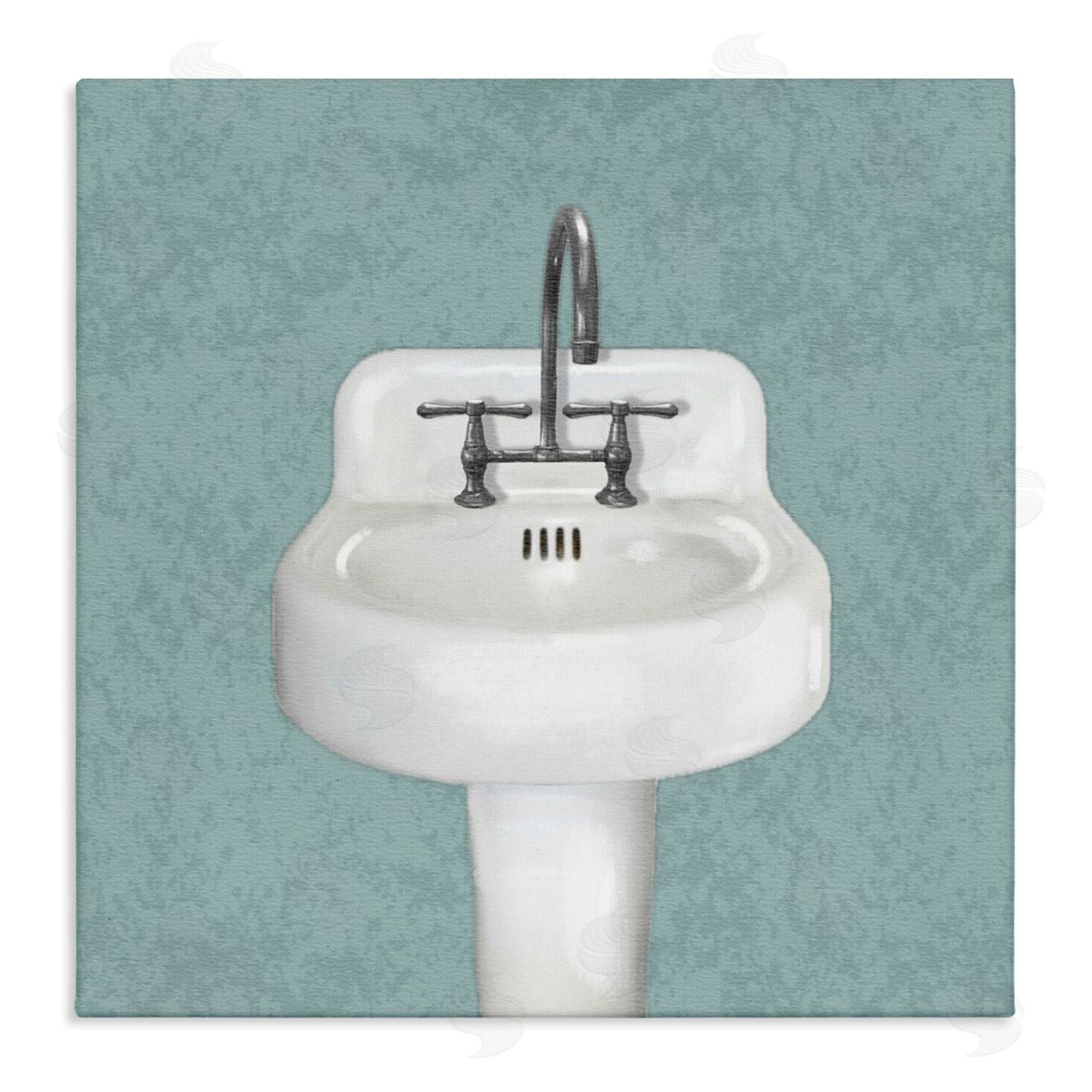 Matthew Piotrowicz Simple Bathroom Sink Canvas Wall Art Print