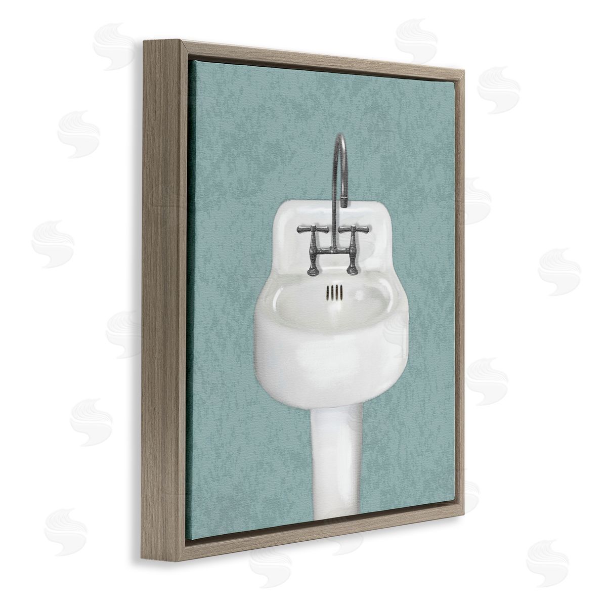 Matthew Piotrowicz Simple Bathroom Sink Canvas Wall Art Print