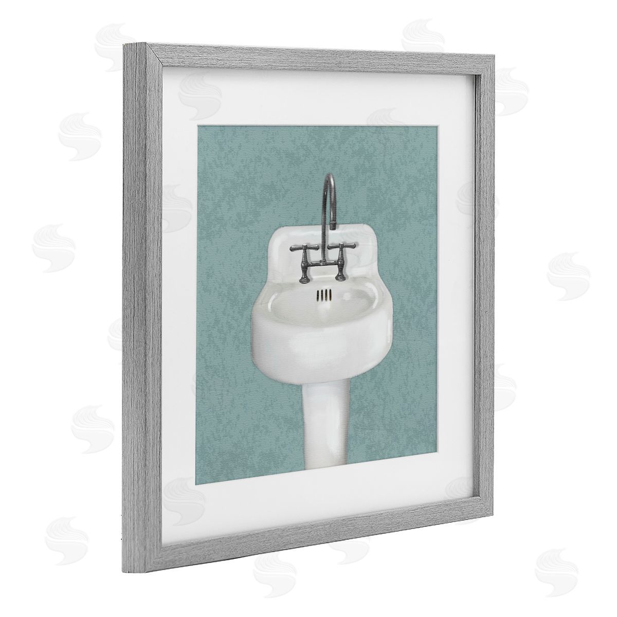 Matthew Piotrowicz Simple Bathroom Sink Canvas Wall Art Print