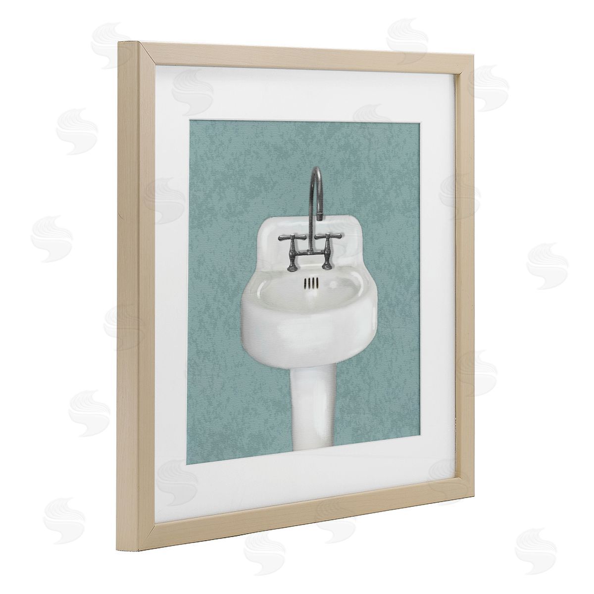 Matthew Piotrowicz Simple Bathroom Sink Canvas Wall Art Print