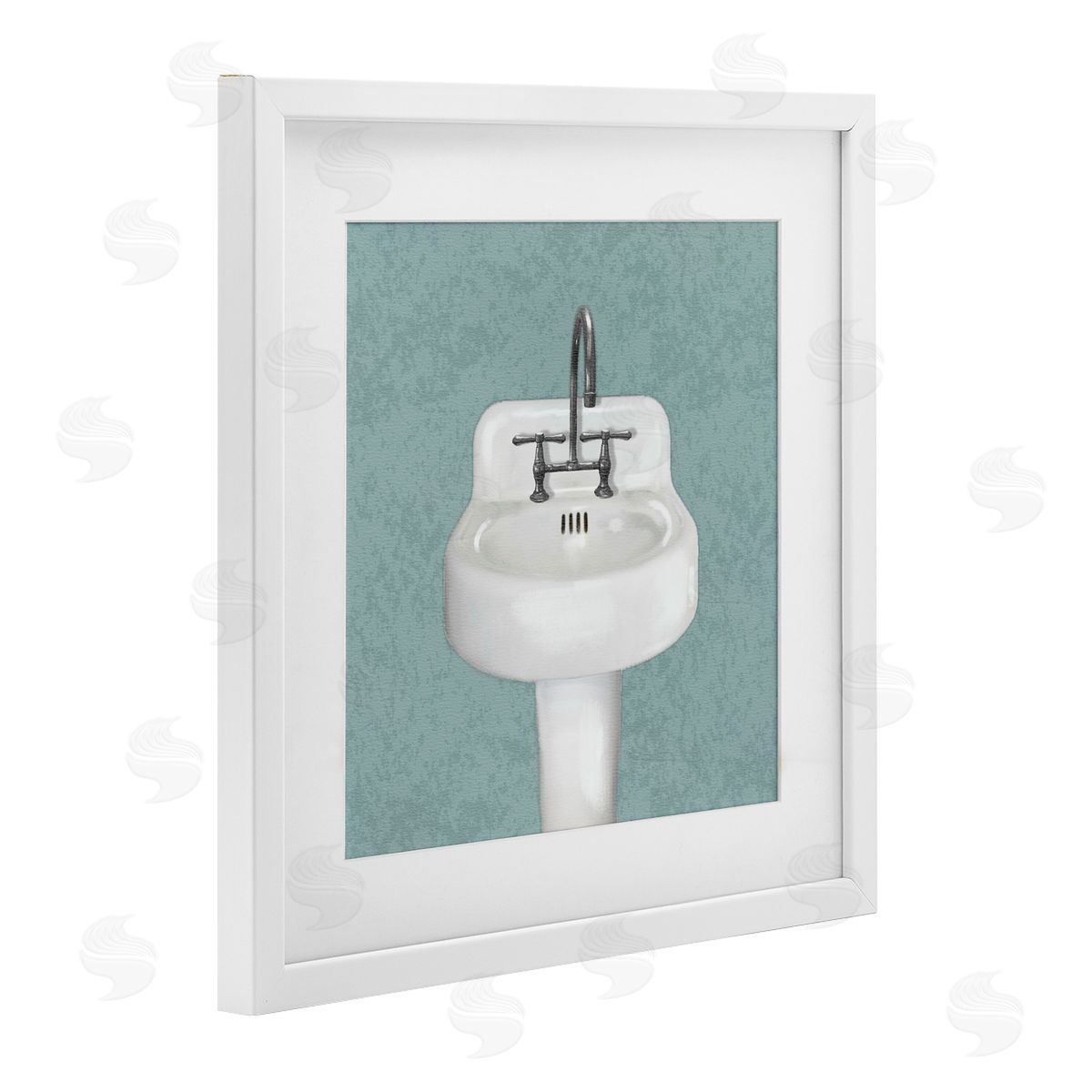 Matthew Piotrowicz Simple Bathroom Sink Canvas Wall Art Print