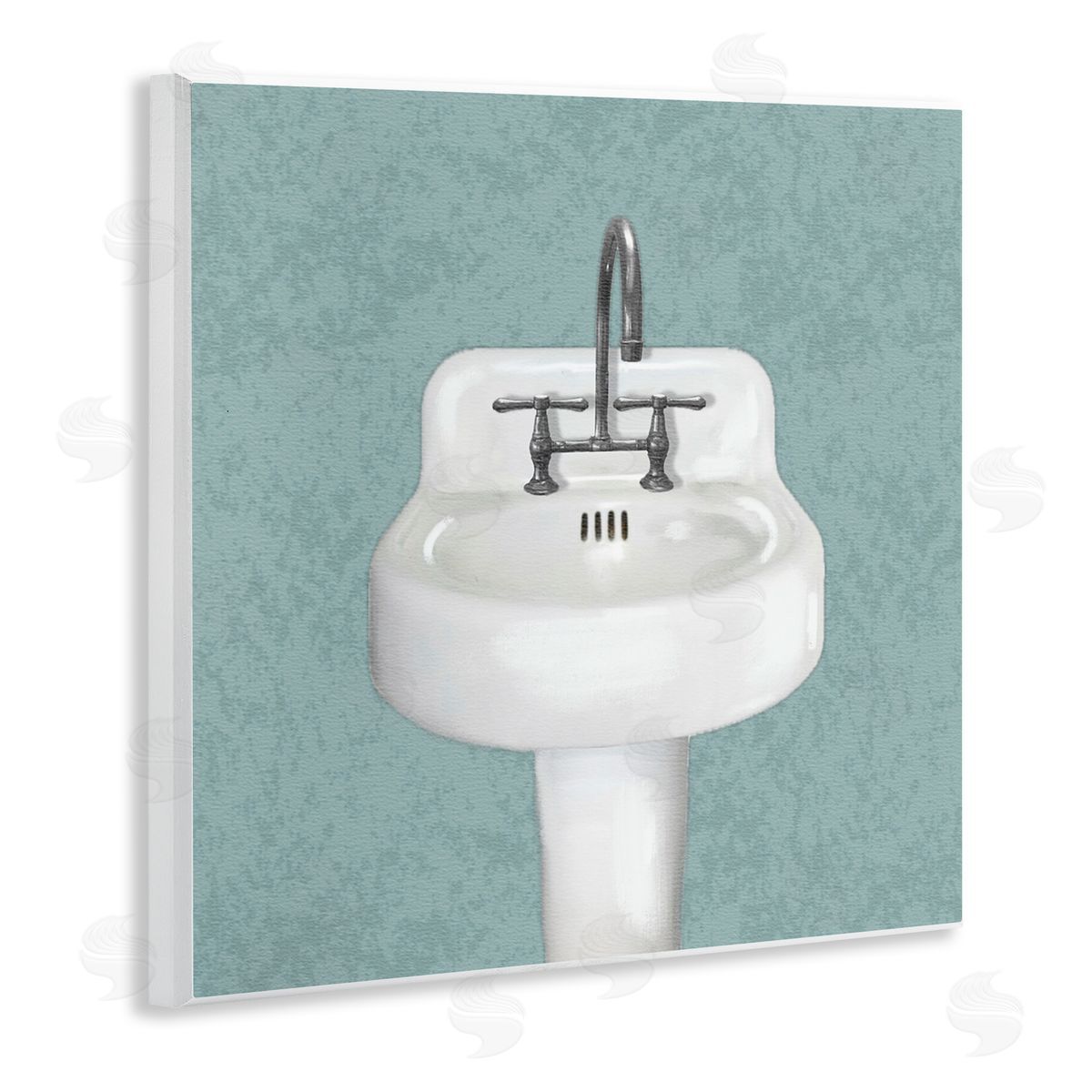 Matthew Piotrowicz Simple Bathroom Sink Canvas Wall Art Print