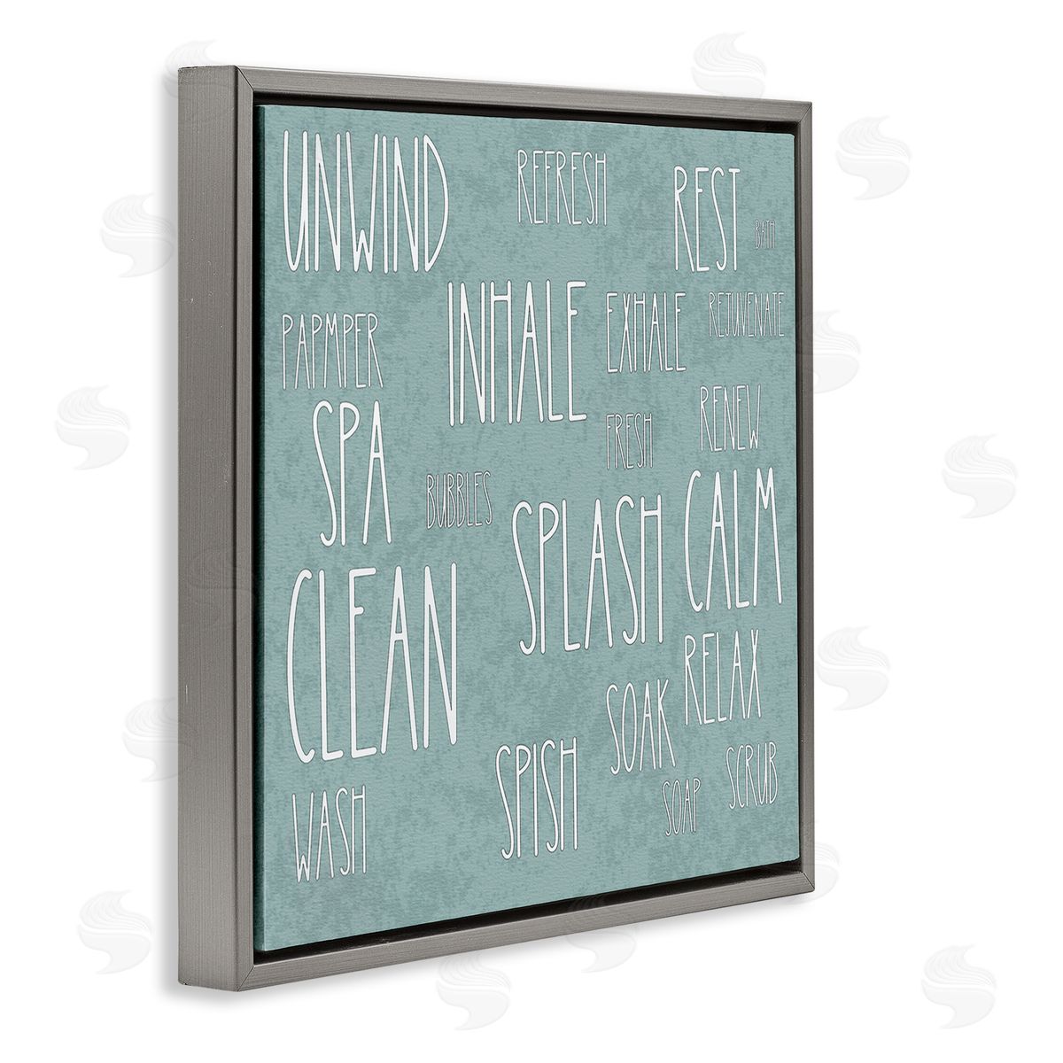 Matthew Piotrowicz Calm & Relaxing Bath Typography Canvas Wall Art Print