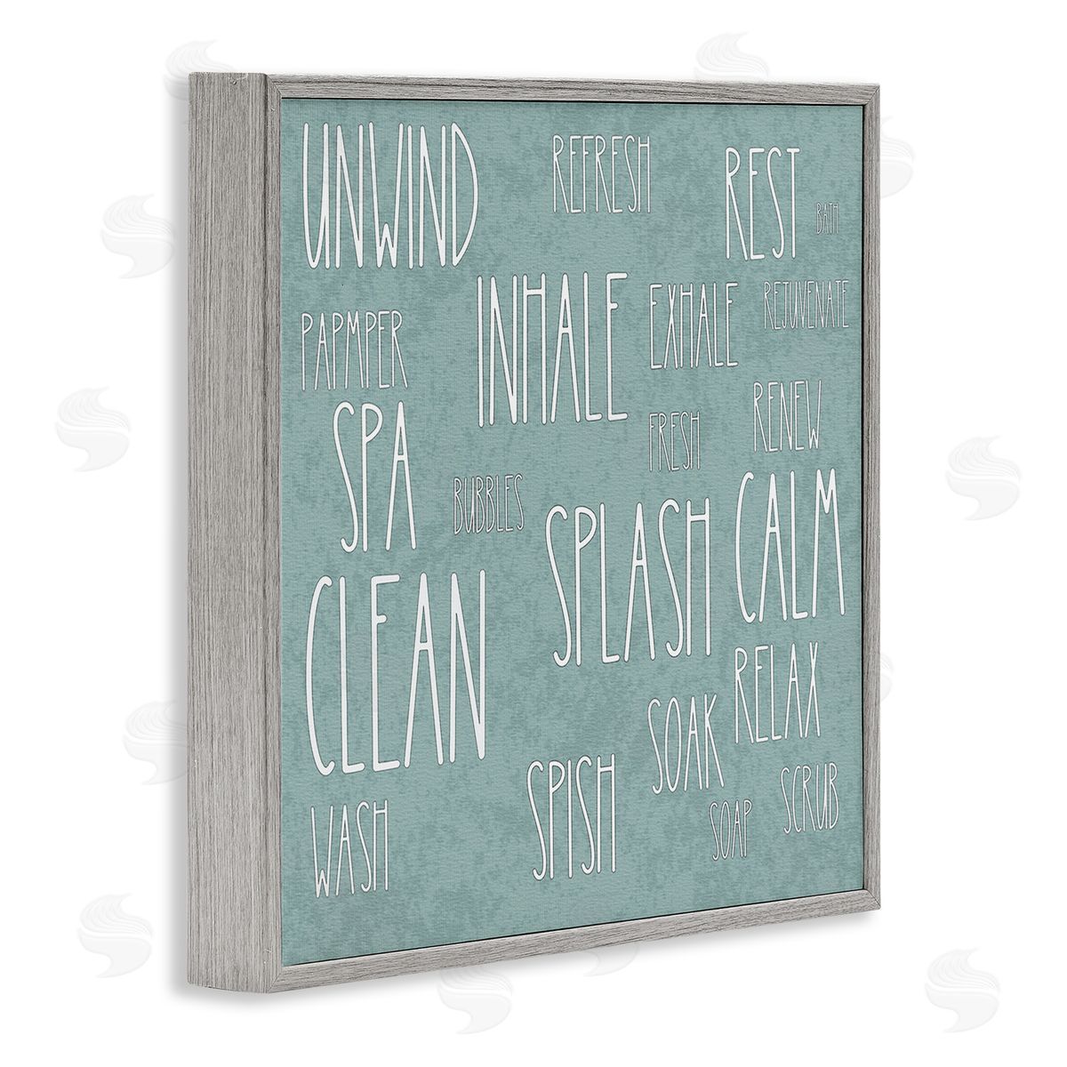 Matthew Piotrowicz Calm & Relaxing Bath Typography Canvas Wall Art Print