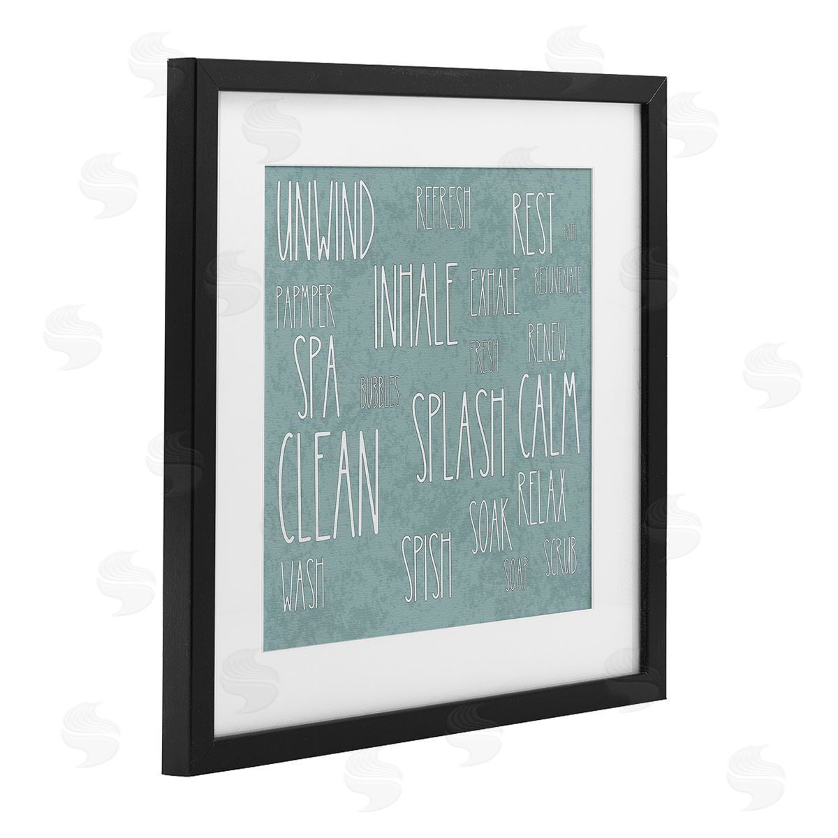 Matthew Piotrowicz Calm & Relaxing Bath Typography Canvas Wall Art Print