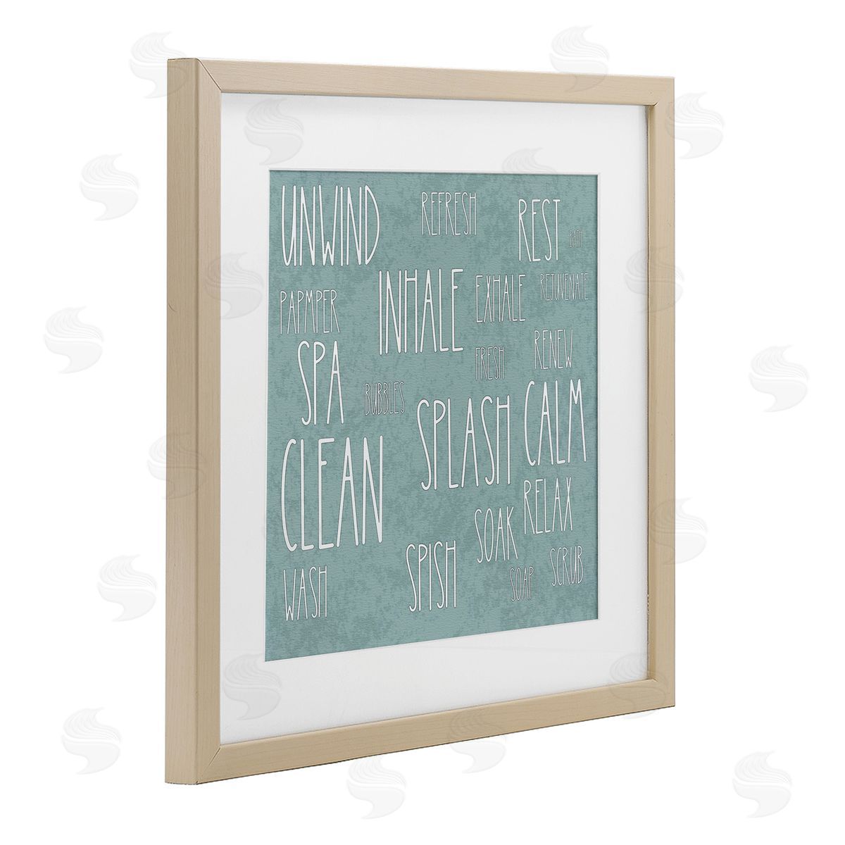 Matthew Piotrowicz Calm & Relaxing Bath Typography Canvas Wall Art Print