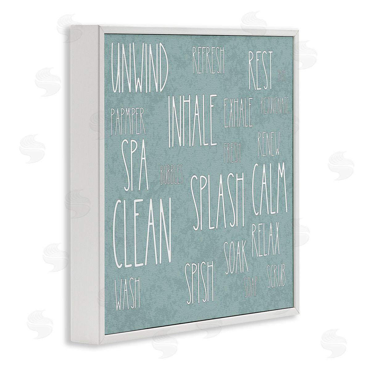 Matthew Piotrowicz Calm & Relaxing Bath Typography Canvas Wall Art Print