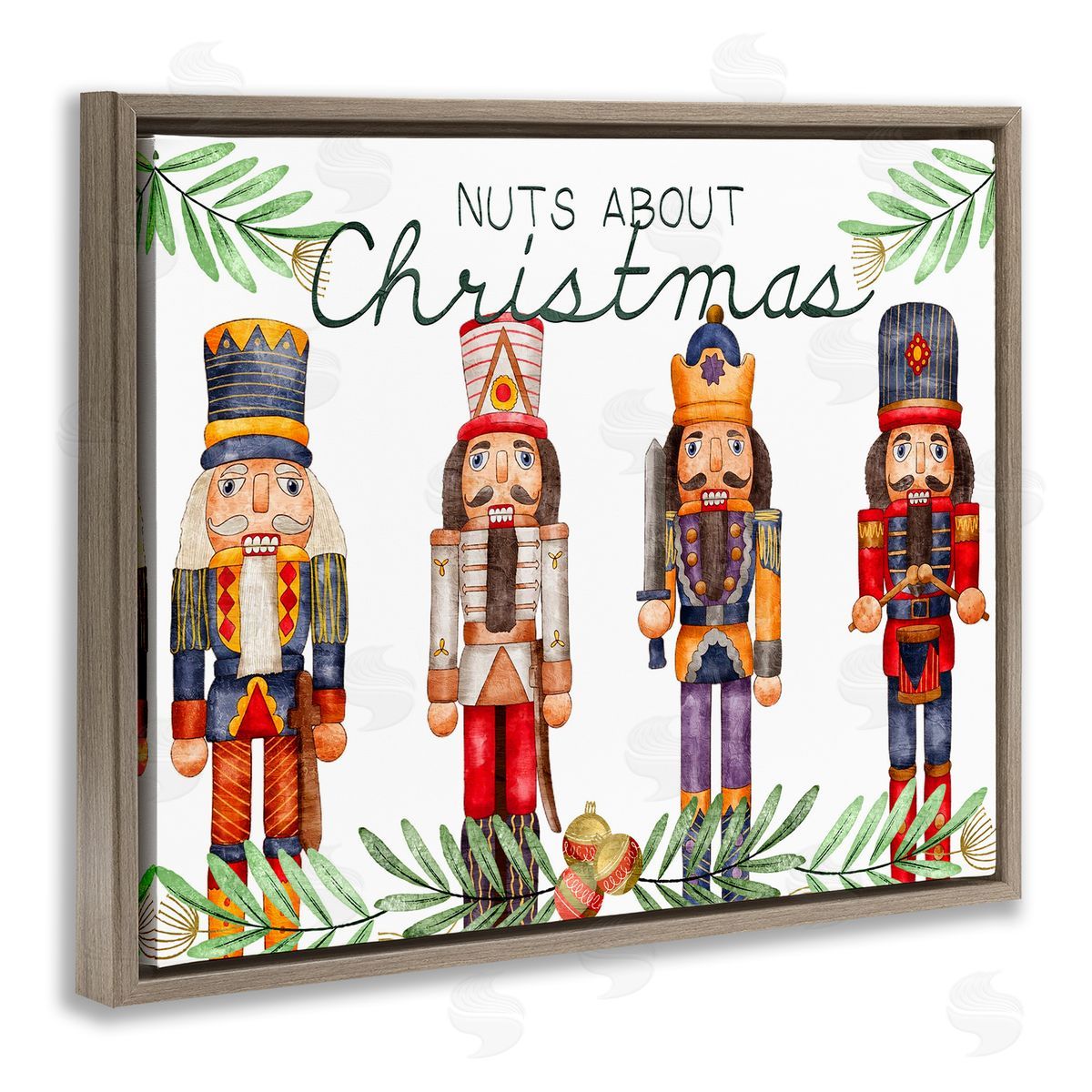 Kim Allen Nuts About Christmas Nutcrackers Canvas Wall Art Print