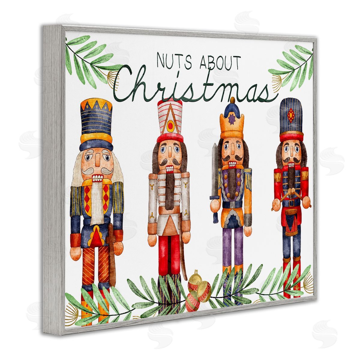 Kim Allen Nuts About Christmas Nutcrackers Canvas Wall Art Print