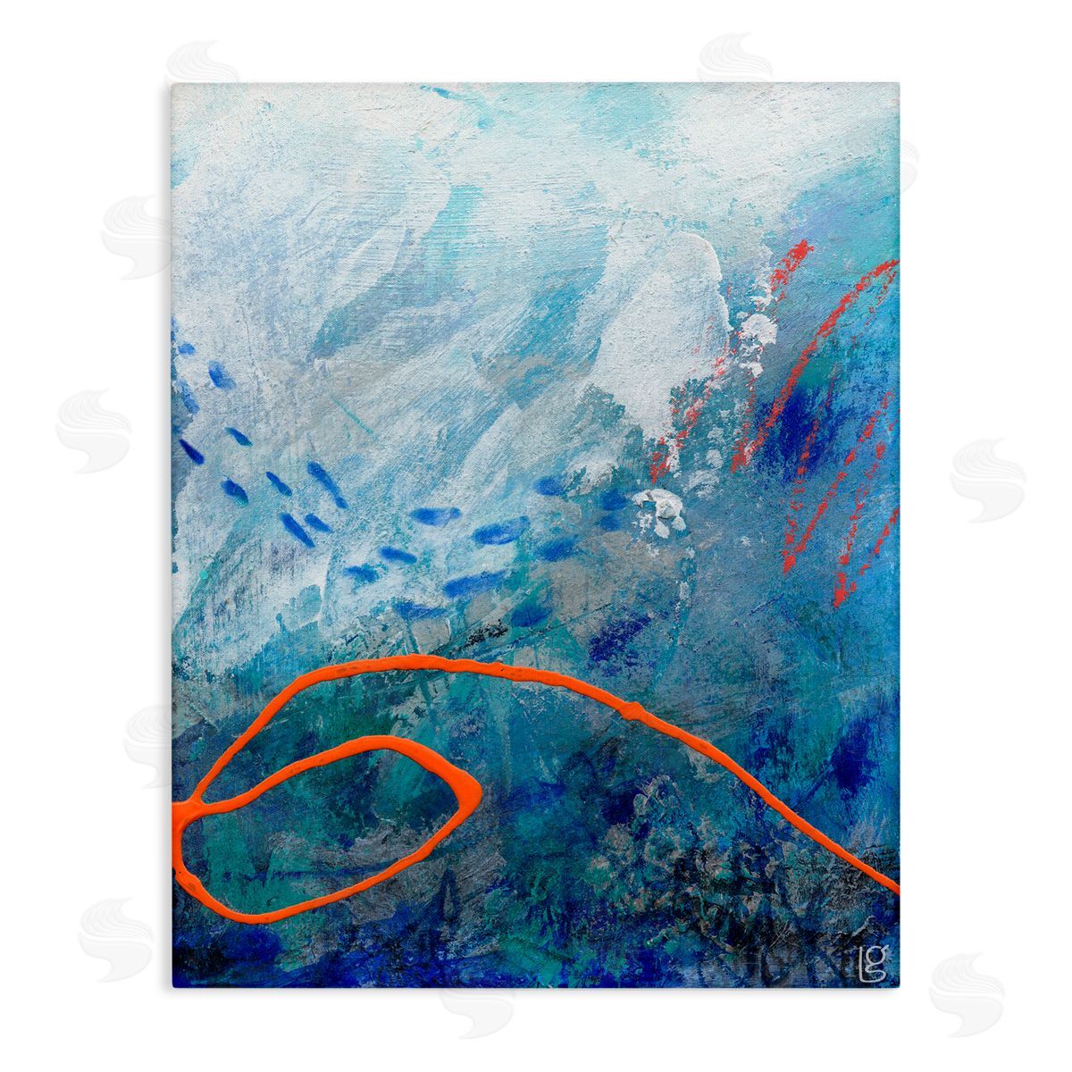 Laura Gibson Underwater World Abstraction Canvas Wall Art Print