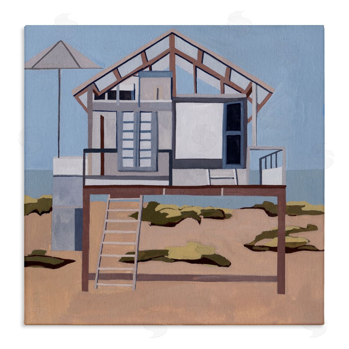 Melissa Wang Silent Shores Cabin Canvas Wall Art Print