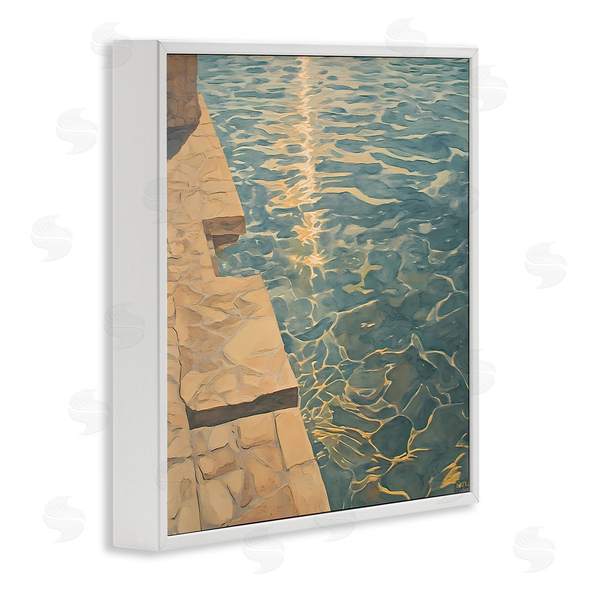 Walker Noble Sunlit Pool Reflection Canvas Wall Art Print