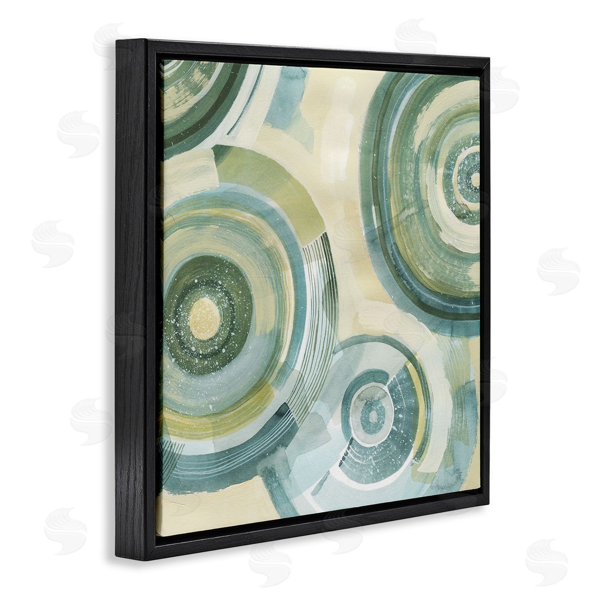 Grace Popp Yellow Passiflora Circles Canvas Wall Art Print