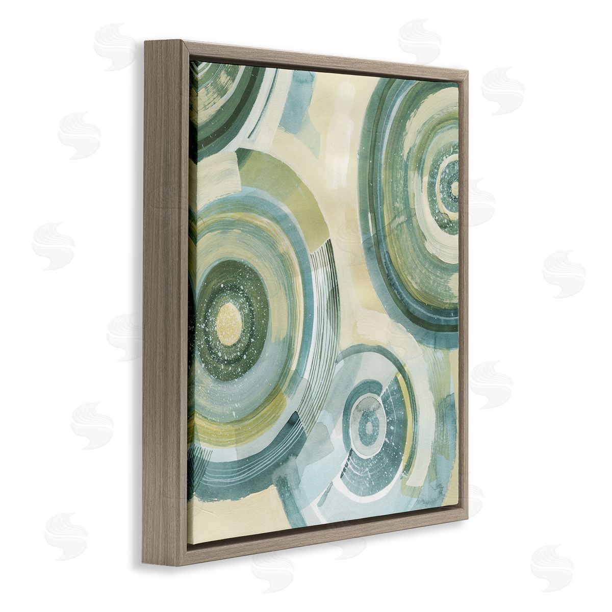 Grace Popp Yellow Passiflora Circles Canvas Wall Art Print
