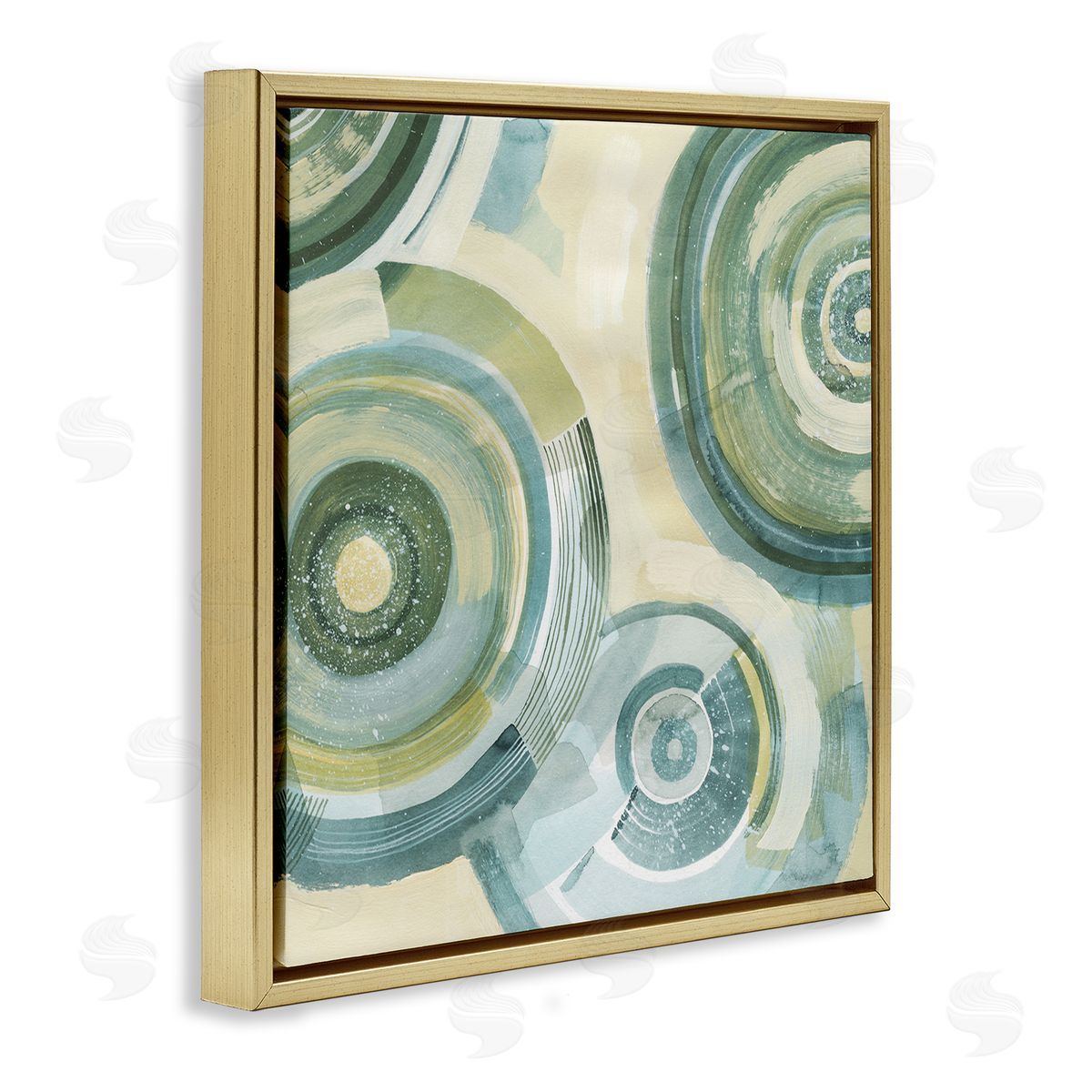 Grace Popp Yellow Passiflora Circles Canvas Wall Art Print