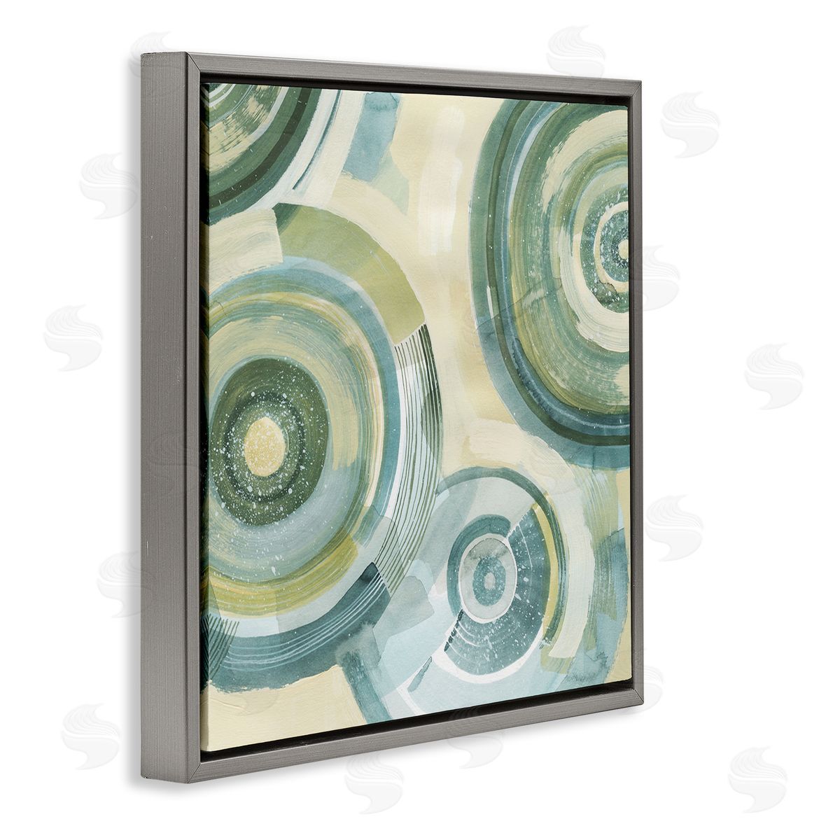 Grace Popp Yellow Passiflora Circles Canvas Wall Art Print