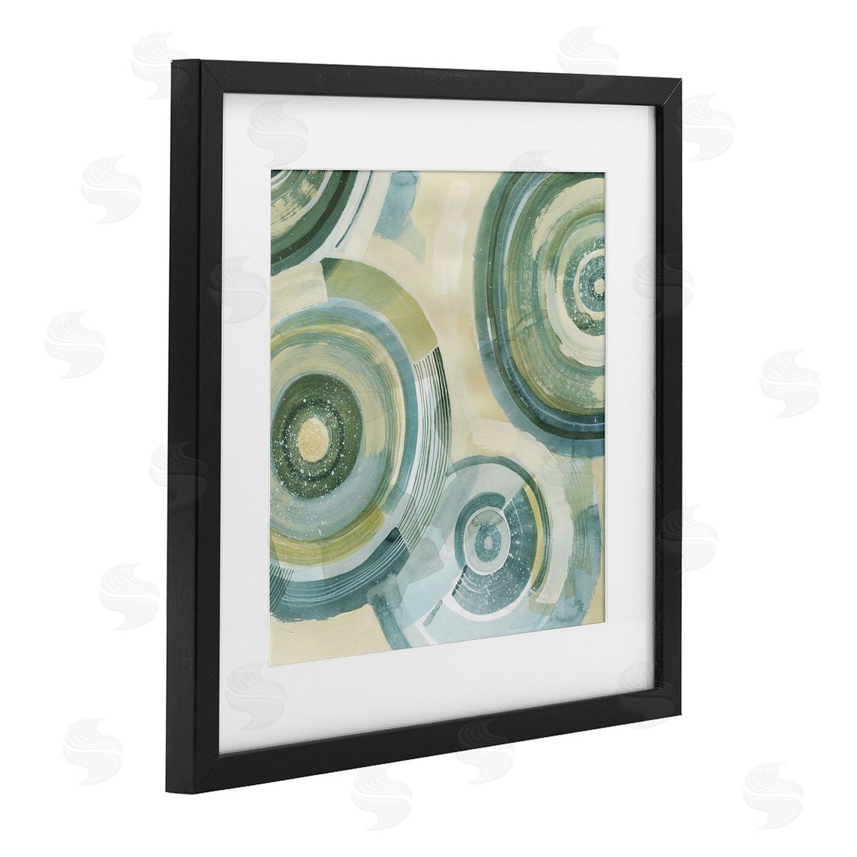 Grace Popp Yellow Passiflora Circles Canvas Wall Art Print
